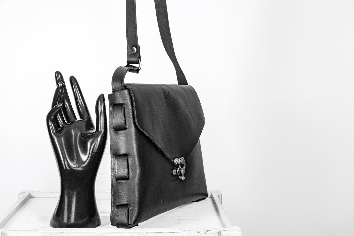 Leather Bottom Rivets Bag