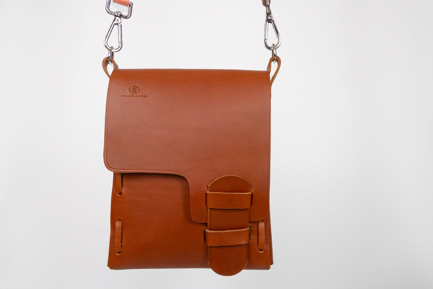 Leather Front Braided Bag