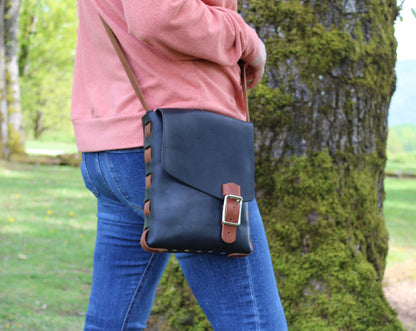 Travel Purse Women, Brown Leather Purse, Purse With Adjustable Strap, Crossbody Leather Purse, Personalized Purse Mom, Boho Purse Crossbody