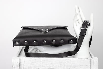 Leather Bottom Rivets Bag