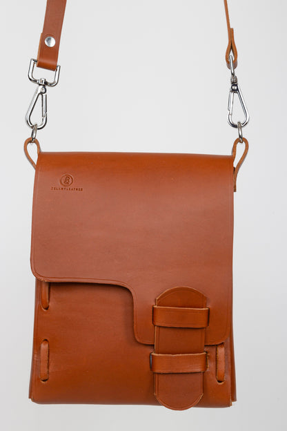 Leather Front Braided Bag