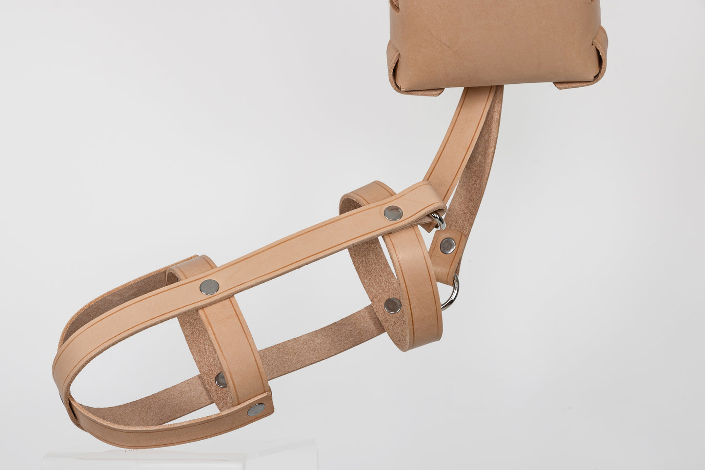 Leather Water Bottle Strap with Pouch