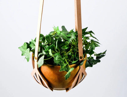 leather plant hanger diy Leather Plant Hanger, Handmade Plant Hanger, Leather Plant Hammock, Le – Belamy Leather