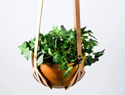 Leather Plant Hanger, Handmade Plant Hanger, Leather Plant Hammock, Leather Plant Sling, Leather Plant Holder