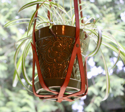 copper wire plant hanger Minimalist Plant Hanger, Plant Mom Gift, Indoor Plant Hanger, Bedroom – Belamy Leather