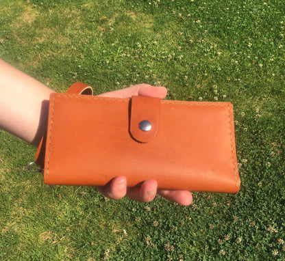 Leather Wallet, Credit Card Wallet, Wallets For Women, Small Wallet Purse, Wristlet Wallet, Handmade Wallet With Button, Slim Wallet Ladies